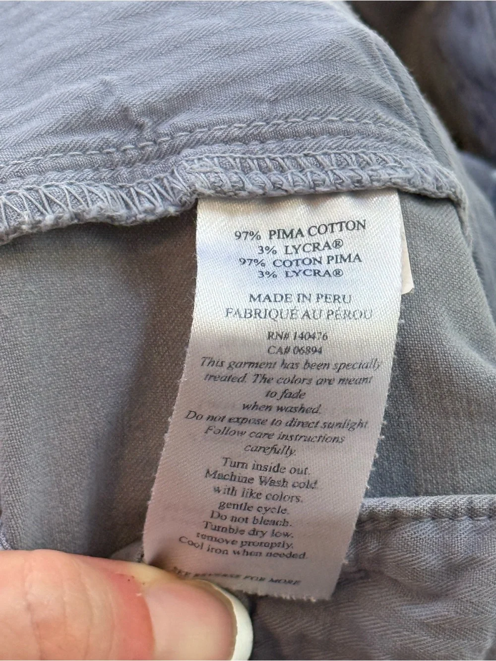 Faherty Pima Cotton Stretch Chino Shorts Gray Flat Front Men’s Size 36 Peru